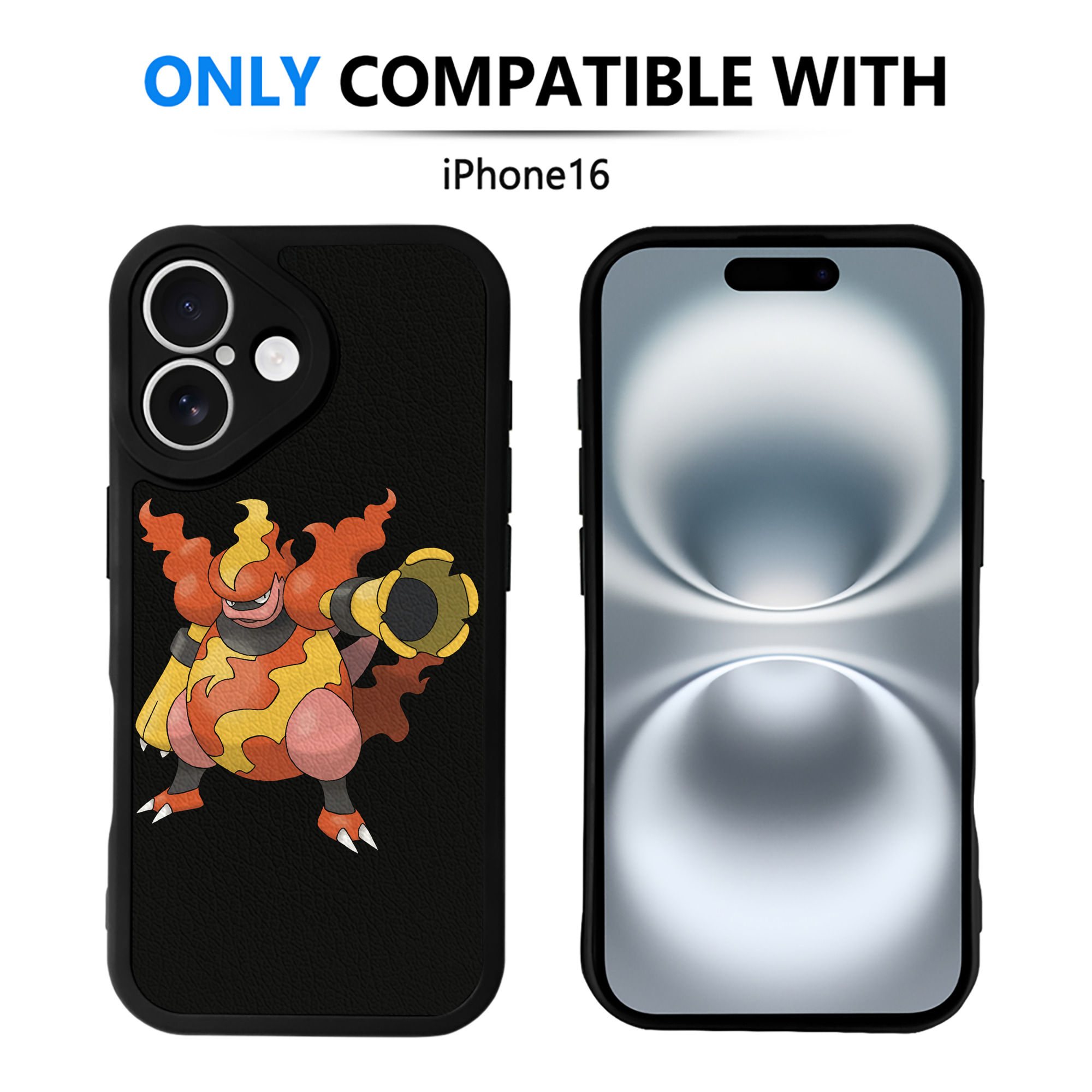 （画像用） ポケットモンスター Pokémon 【iPhone 16シリーズ対応】シリコンスマホケース（レザー調） 材質：シリコン